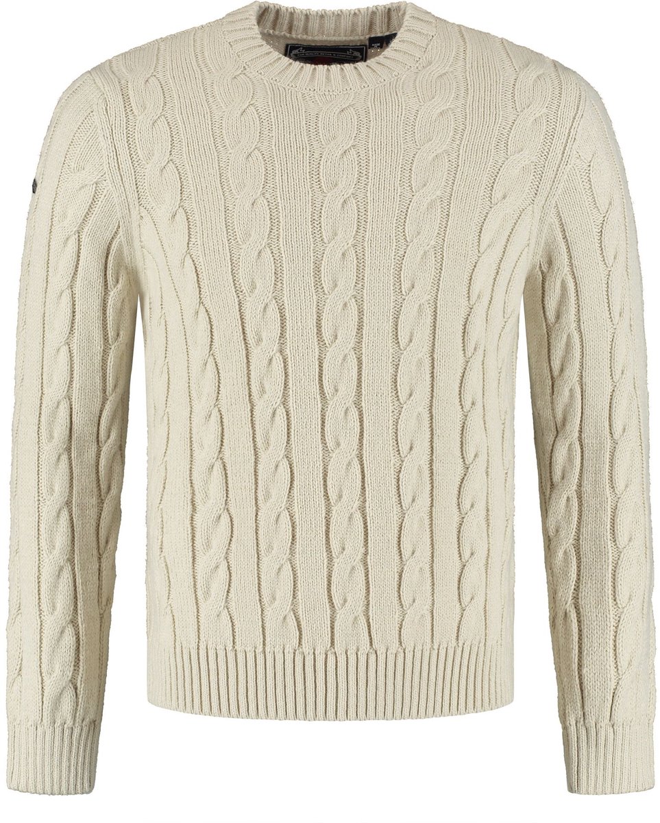 Superdry Jacob Cable Jumper Trui Heren Beige