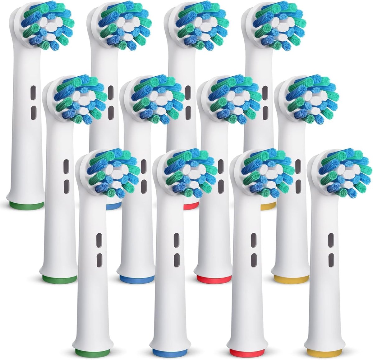 Vervangende Tandenborstelkoppen Compatibel met Oral-B Braun, 12 Stuks Professionele Elektrische Tandenborstelkoppen Vervanging voor Pro 500/1000/1500/3000/3757/5000/7000/7500/8000