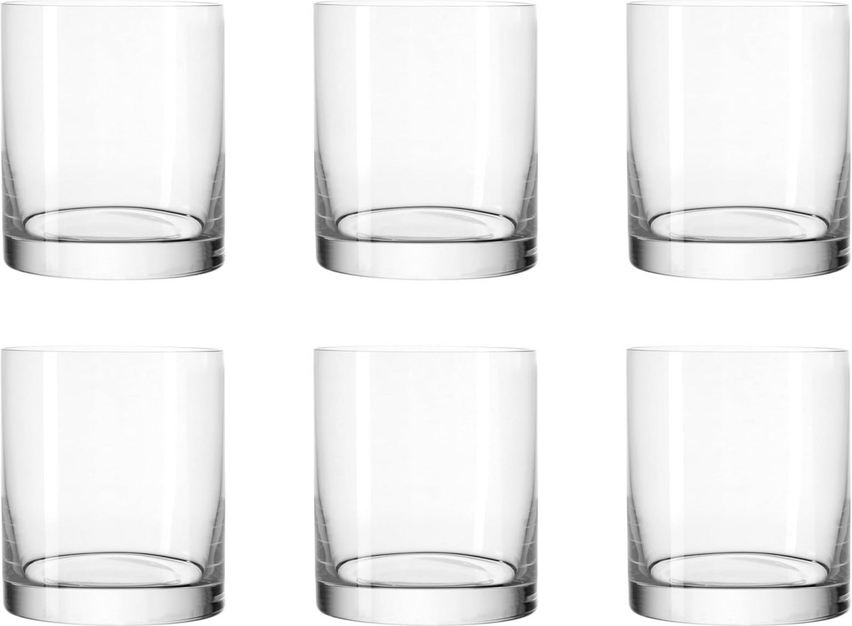 Maxi Set van 6 Helder Glazen Bekers - 7,9 cm x 7,9 cm x 8,80 cm