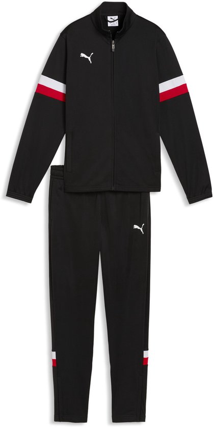 PUMA individualRISE Tracksuit Jr Unisex Trainingspak - Puma Black-Puma White-Puma Red
