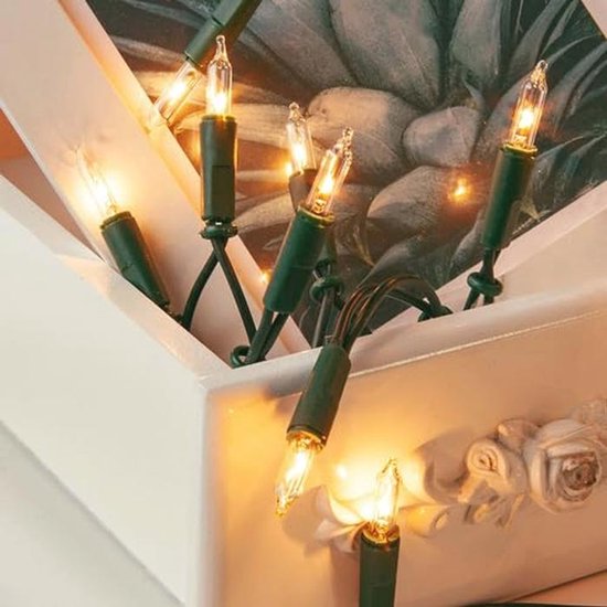 Lichtketting voor binnen met 10 lampjes en groene kabel – sfeervolle