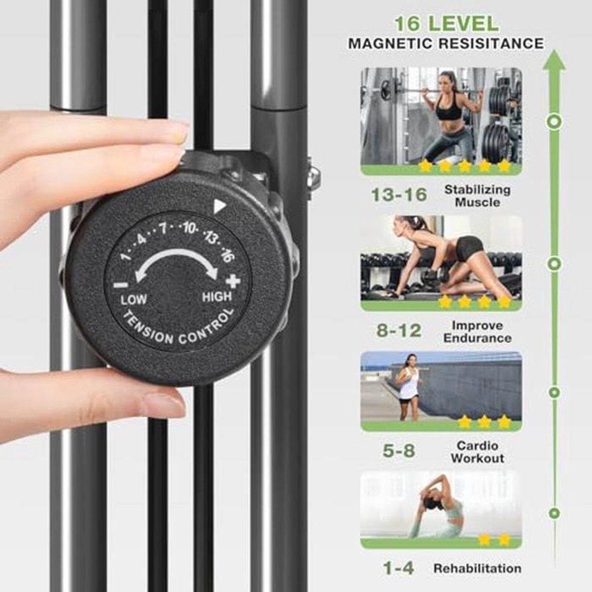 5-in-1 opvouwbare hometrainer voor - afbeelding 3