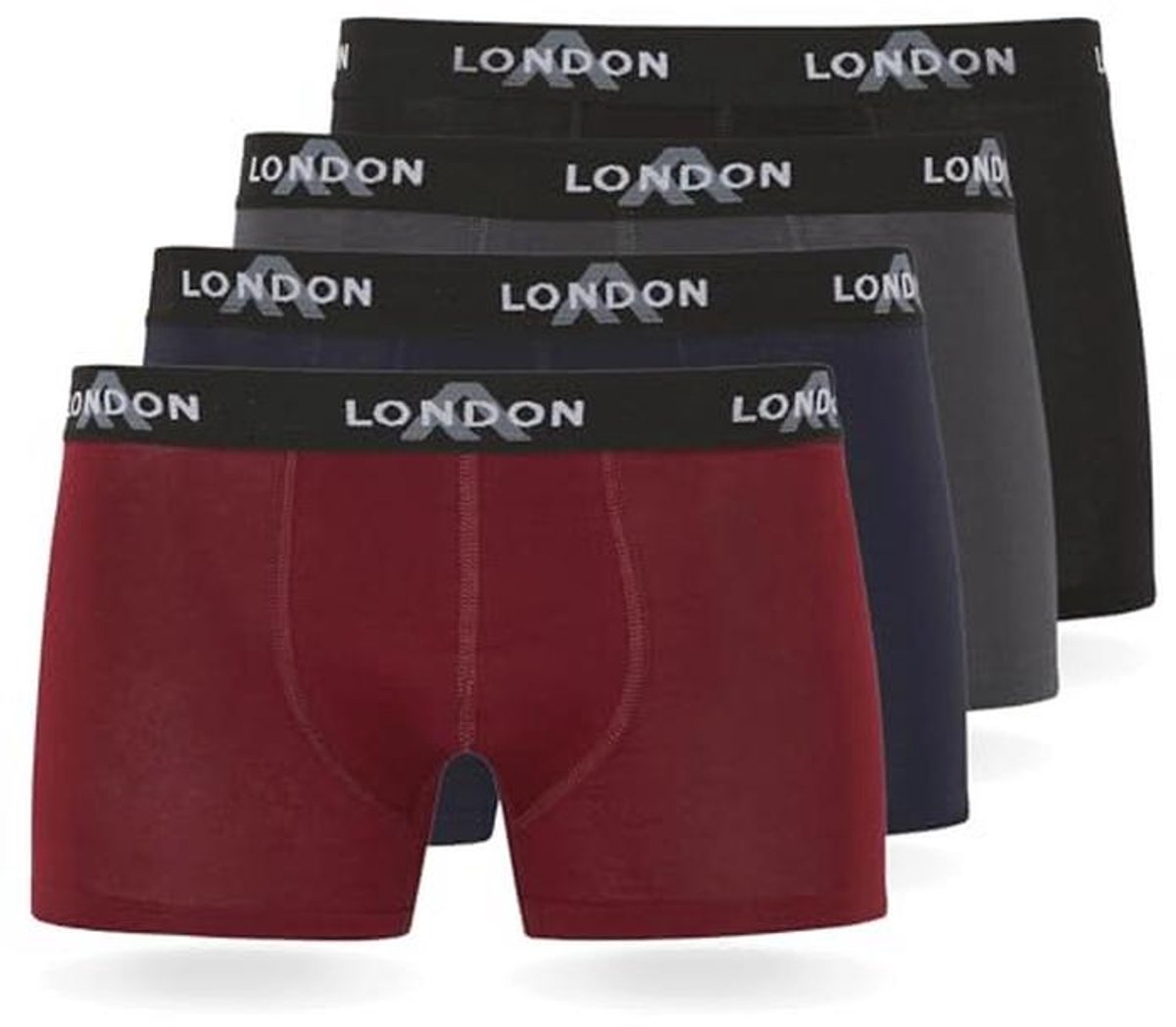 FM London heren Hipsters FM London (4/8-Pack) Mens Boxers, Classic Dark (4 Pack), L