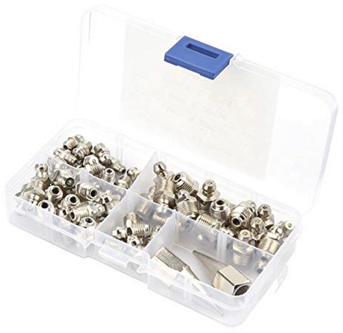 Smeernippel Set voor Vetpistool - 60 Stuks Metalen Vetmondstukken