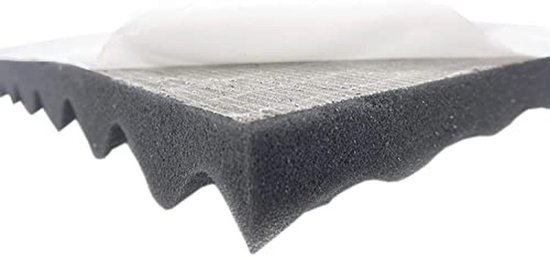 Foto: Akoestisch schuim geluidsisolatiematten voor effectieve akoestische isolatie 49 cm x 49 cm x 3 cm
