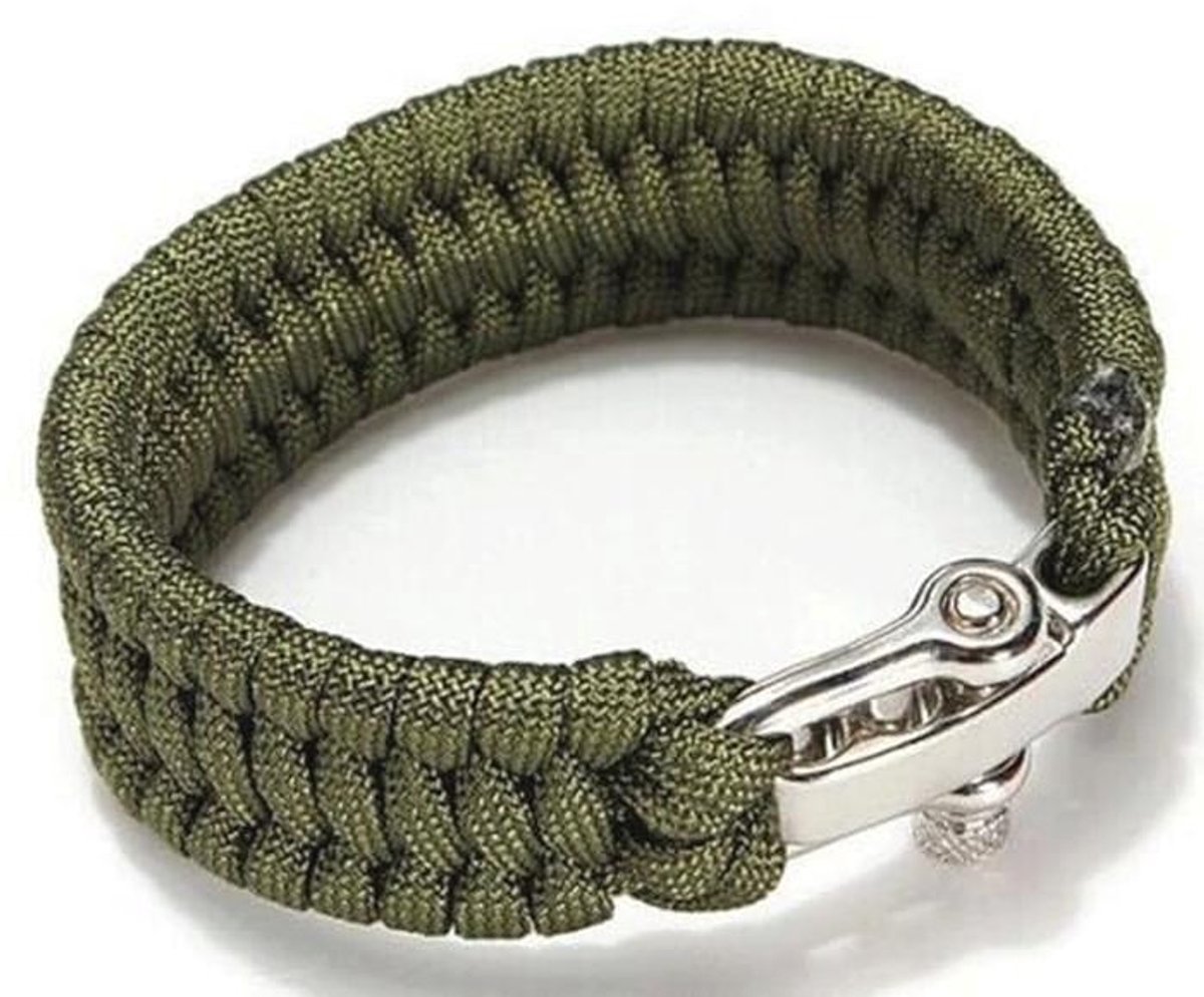 Paracord survivalarmband voor buitenactiviteiten en noodhulp – Verstelbare parachutetouwarmband voor reizen, kamperen en wandelen