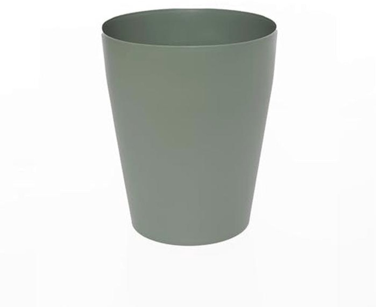 Moderne Afvalemmer voor Kinderkamer, Kantoor en Keuken - Olijfgroen, 12L, 26,5 cm Hoogte