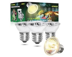 Dimbare 50W E27 UVB UVA Warmte Lamp voor Terrarium - Volledig Spectrum Zonne-lamp voor Reptielen en Amfibieën
