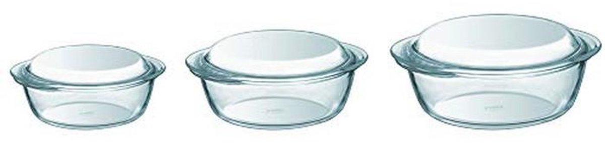 Borosilicaat glazen schaal - transparant, 26 x 15 x 23 cm