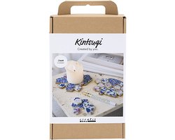 Creativ Company kintsugi hobbyset blauw goud lichtrood wit creatief speelgoed.