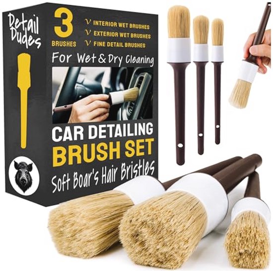 Meguiars Bandenborstel – Professionele Detailing Kwast Met Zachte Nylon Haren En ABS Handgreep