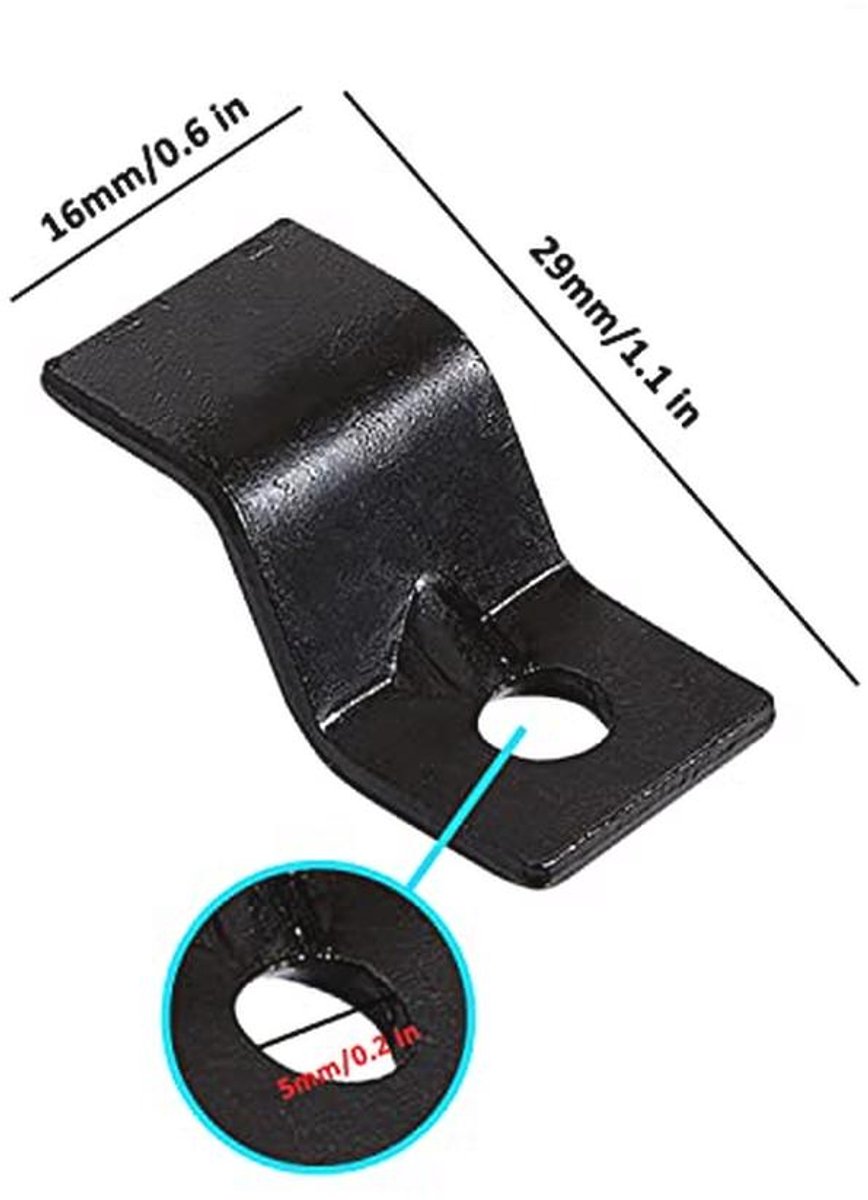 40 Stuks Z-clips - Bevestigingsclips voor Tafelbladen - Zwart