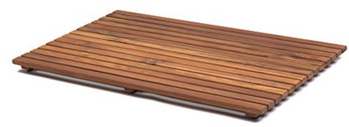 Rechthoekige Douchemat van Teakhout - 70 cm