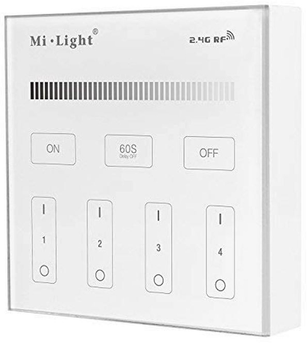 Draadloze Touch Panel Afstandsbediening voor 4-zone Helderheidsdimmer