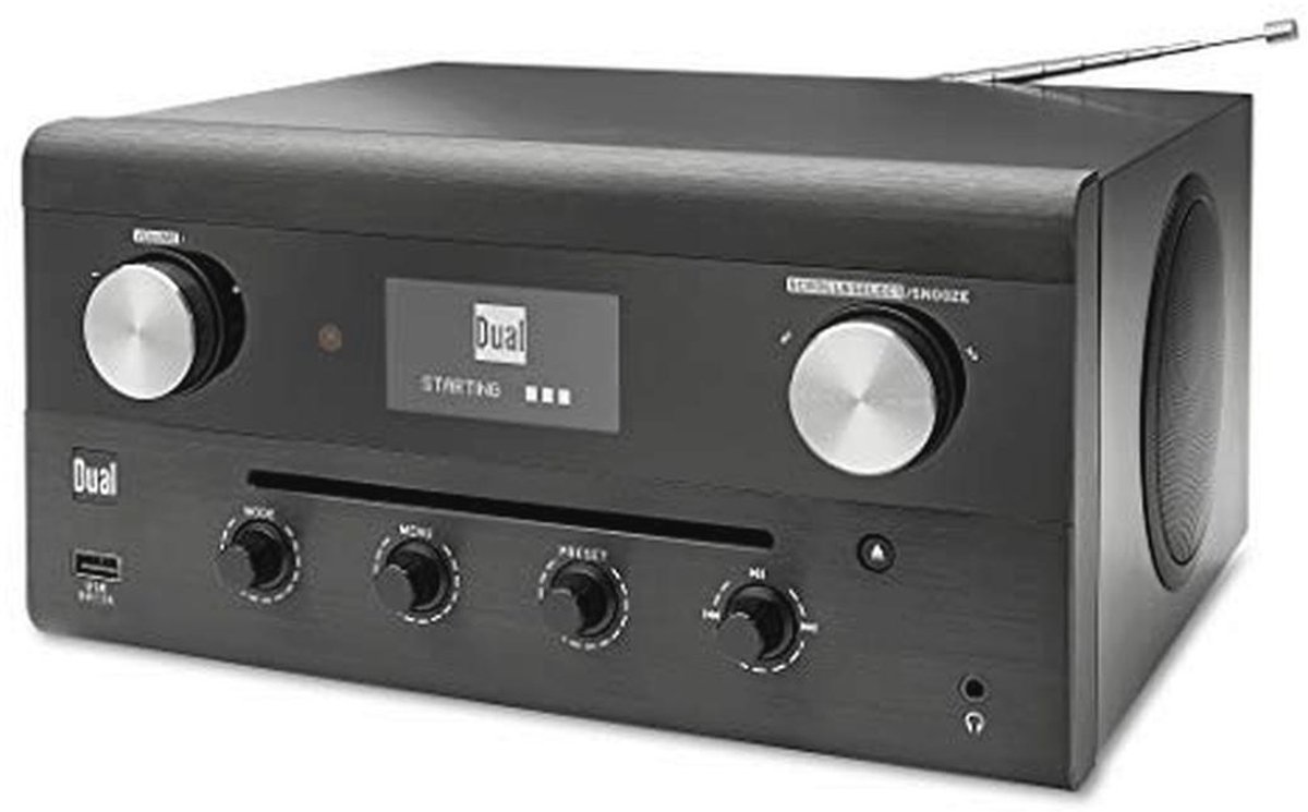 Dual CR 900 Phantom Radio/CD-speler met internetradio DAB+, FM AUX, Bluetooth, CD, DLNA, NFC, USB, WiFi, Internetradio G, zwart
