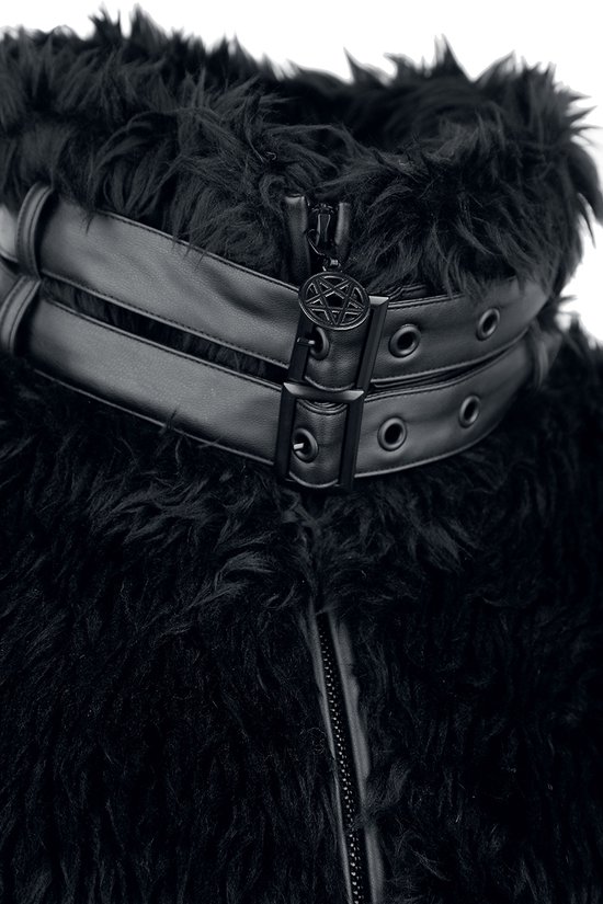 Gothicana veste de demi-saison noire avec boucles - Dames - L