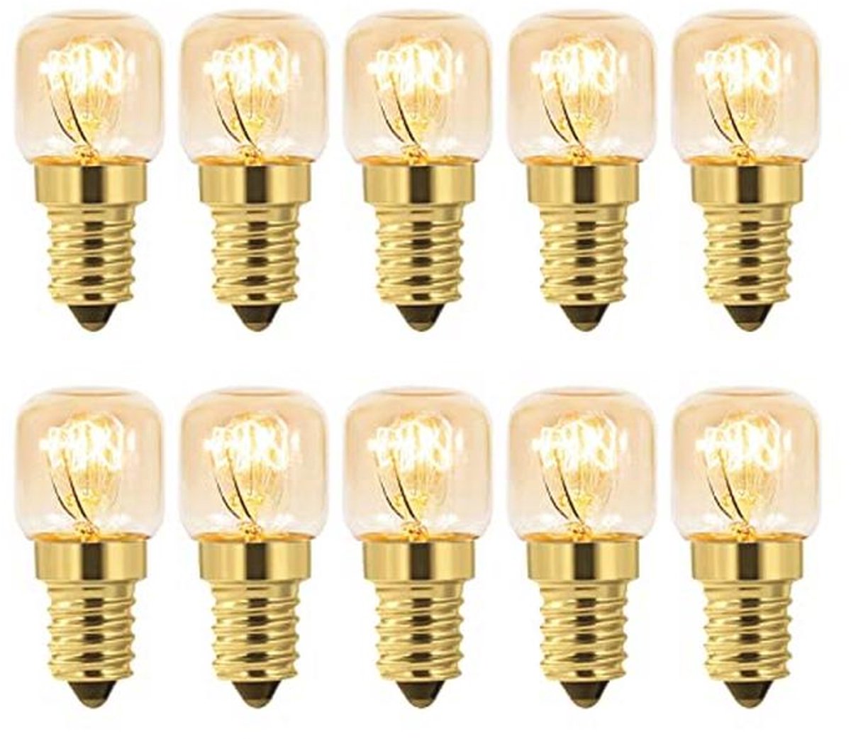 Dimbare E14 Ovenlamp 2700K Warmwit – Hittebestendig en Energiezuinig voor Oven, Magnetron en Koelkast – 10 Stuks