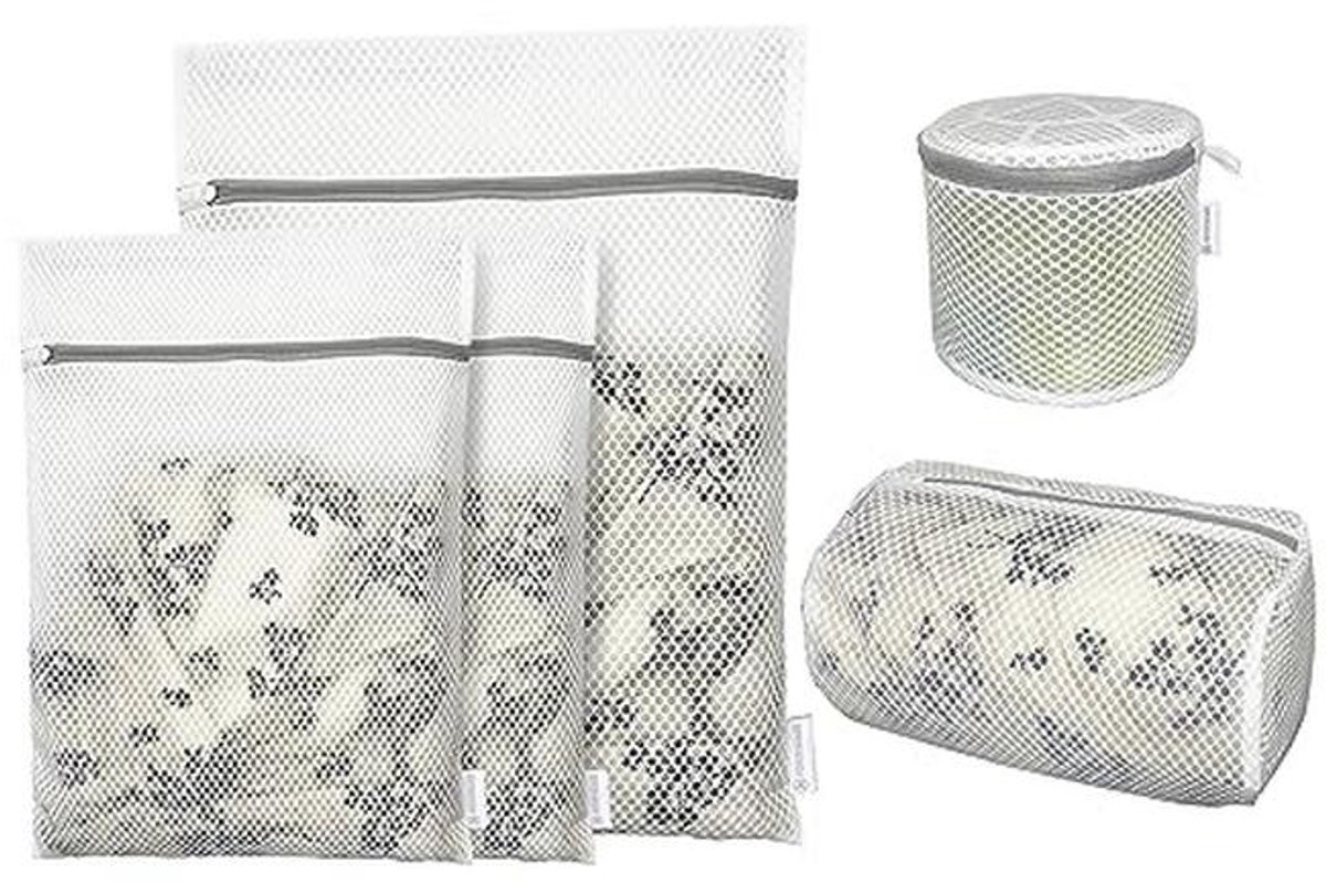 5-pack deluxe honingraat waszakken voor delicate kleding