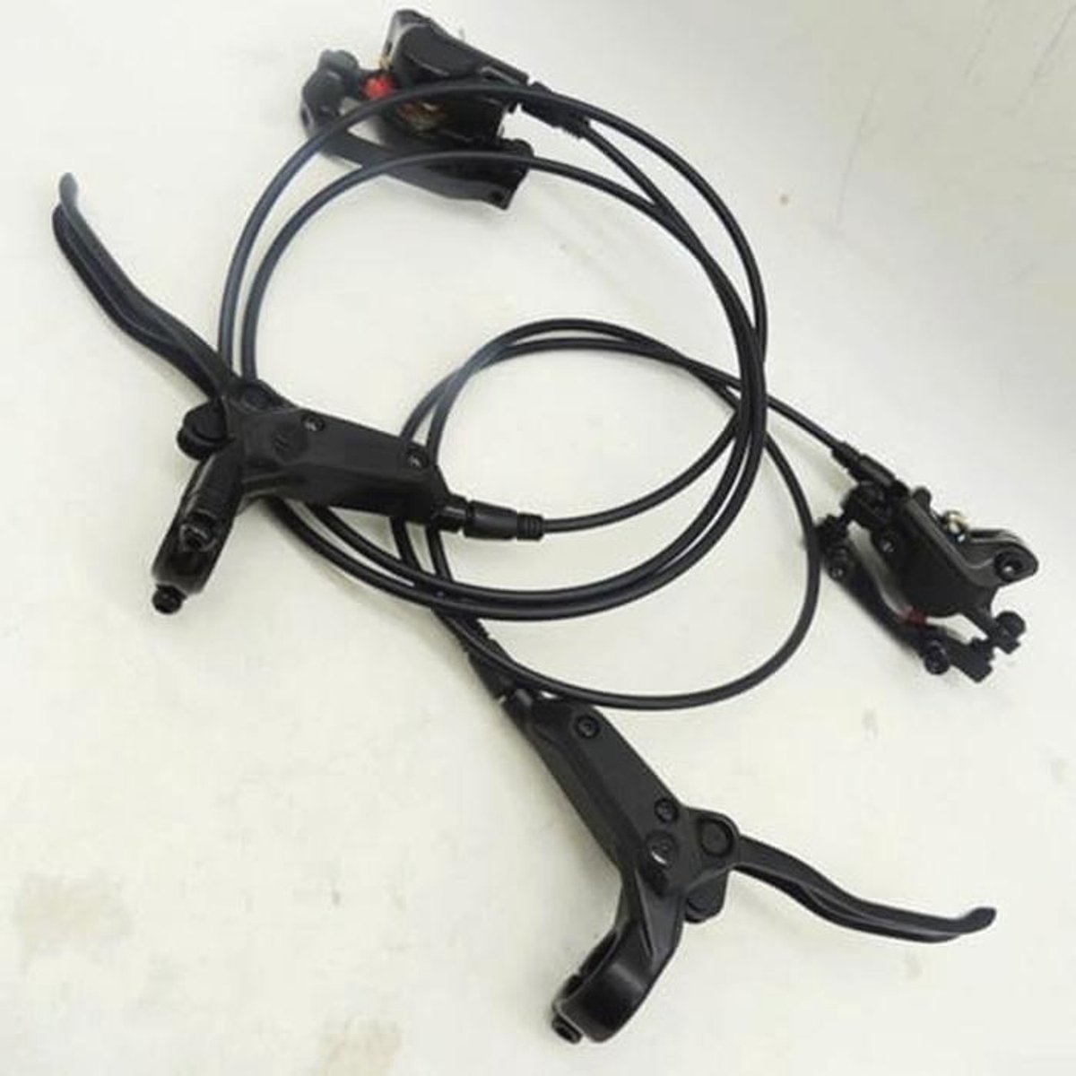 Hydraulische Schijfrem Set voor Mountainbikes en Fietsen - Aluminium Remhendels met Dubbele Zuiger Remklauwen 160MM