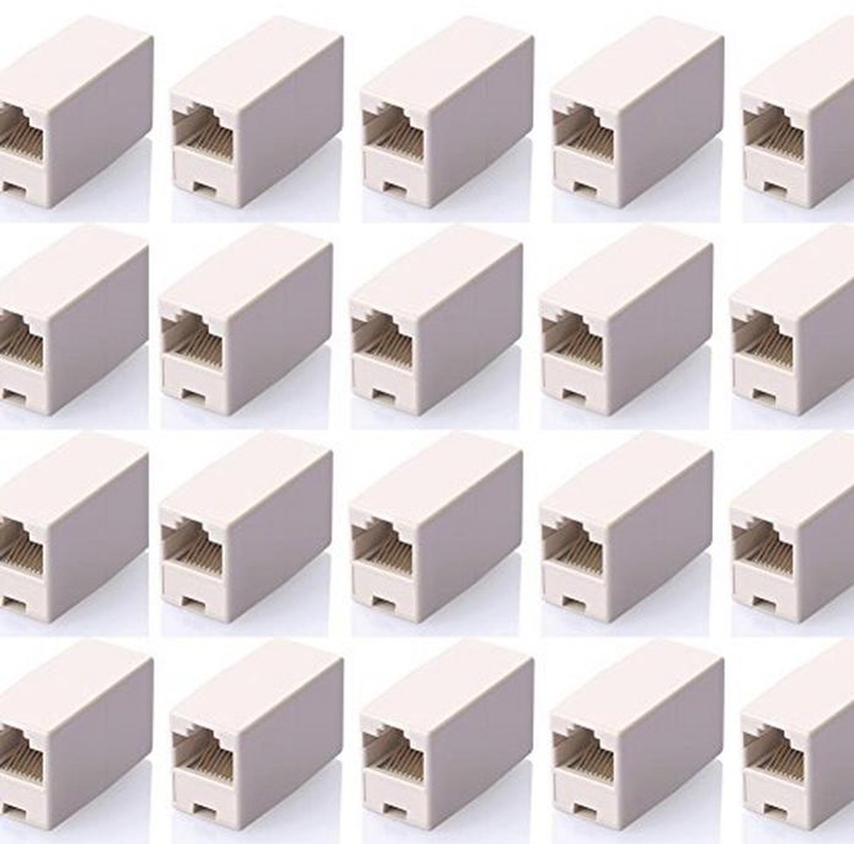 RJ45 Adapter Koppeling - 20x Ethernet Connector Vrouwelijk - Vrouwelijk