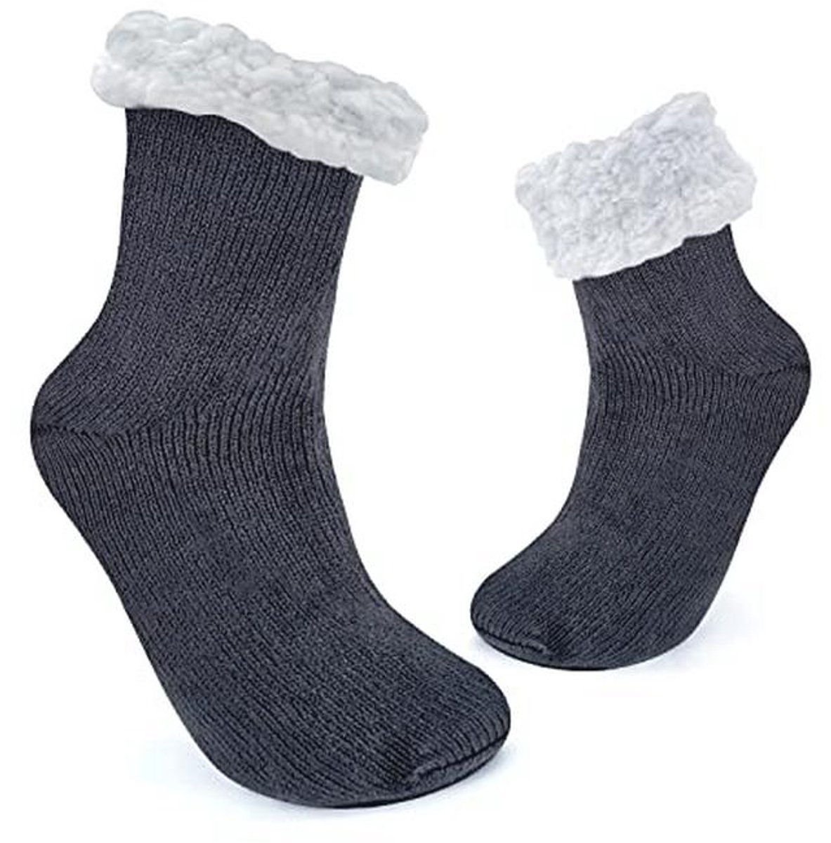 Winter Huttensokken Dames Antislip Pluche Zachte Stoppersokken Maat 36-42