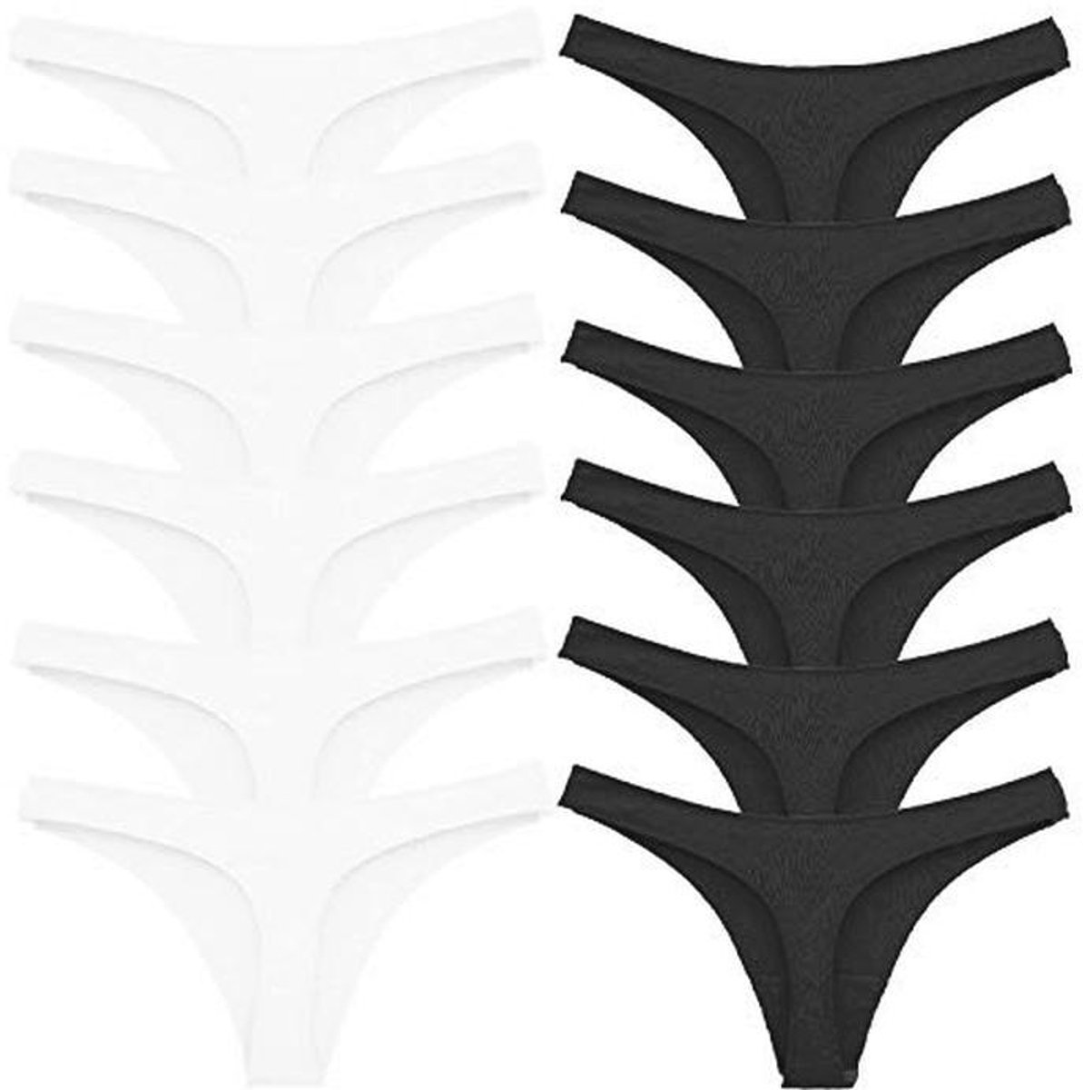 Set van 12 Stringslips voor Dames - Glad en Elastisch