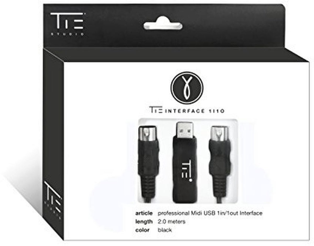 Professionele Latentievrije MIDI USB-interface voor PC en Mac - Plug & Play