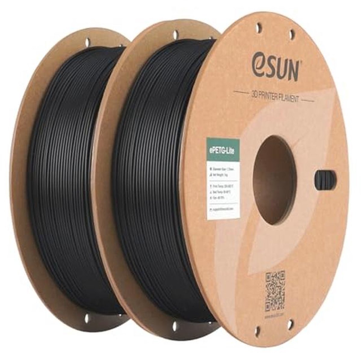 Hoogwaardige PETG Filament 1.75mm voor 3D Printers - 1KG Spoel (Zwart)
