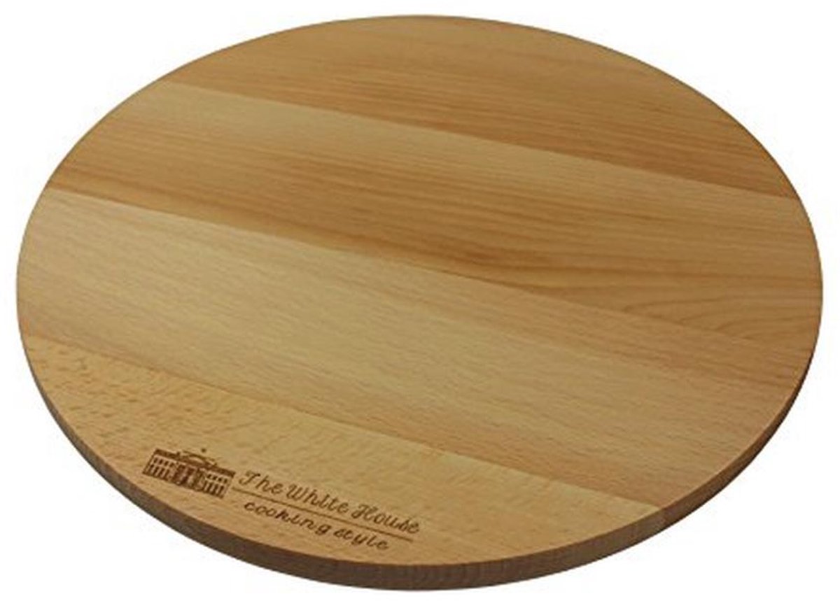 Houten roterende keukenplank - Taartstandaard, pizzaplaat en serveerplank (29 cm)