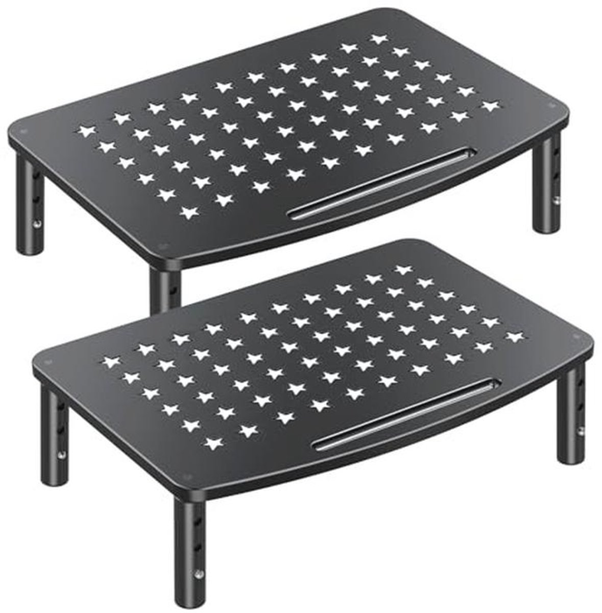 Monitorstandaards 2 stuks - Verstelbare Monitorverhogers voor Laptop en PC