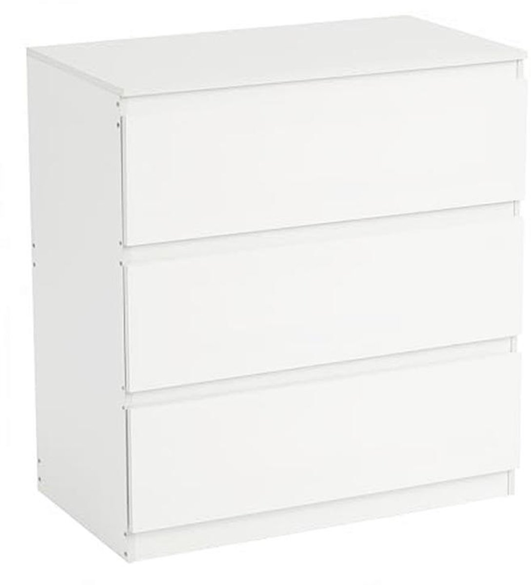 Moderne Witte Commode met 3 Laden voor Slaapkamer en Woonkamer