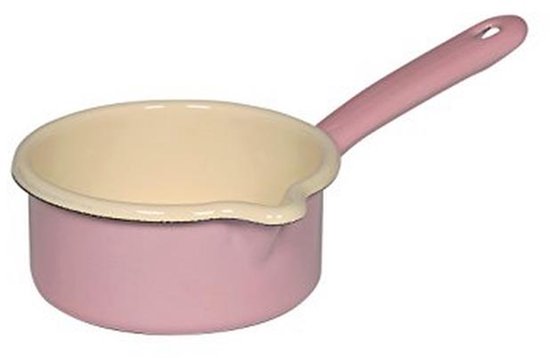 Riess Steelpan met grote schenktuit, braadpan, 14 cm, 3/4 l, wit Riess Steelpan met grote schenktuit, braadpan, 14 cm, 3/4 l, wit