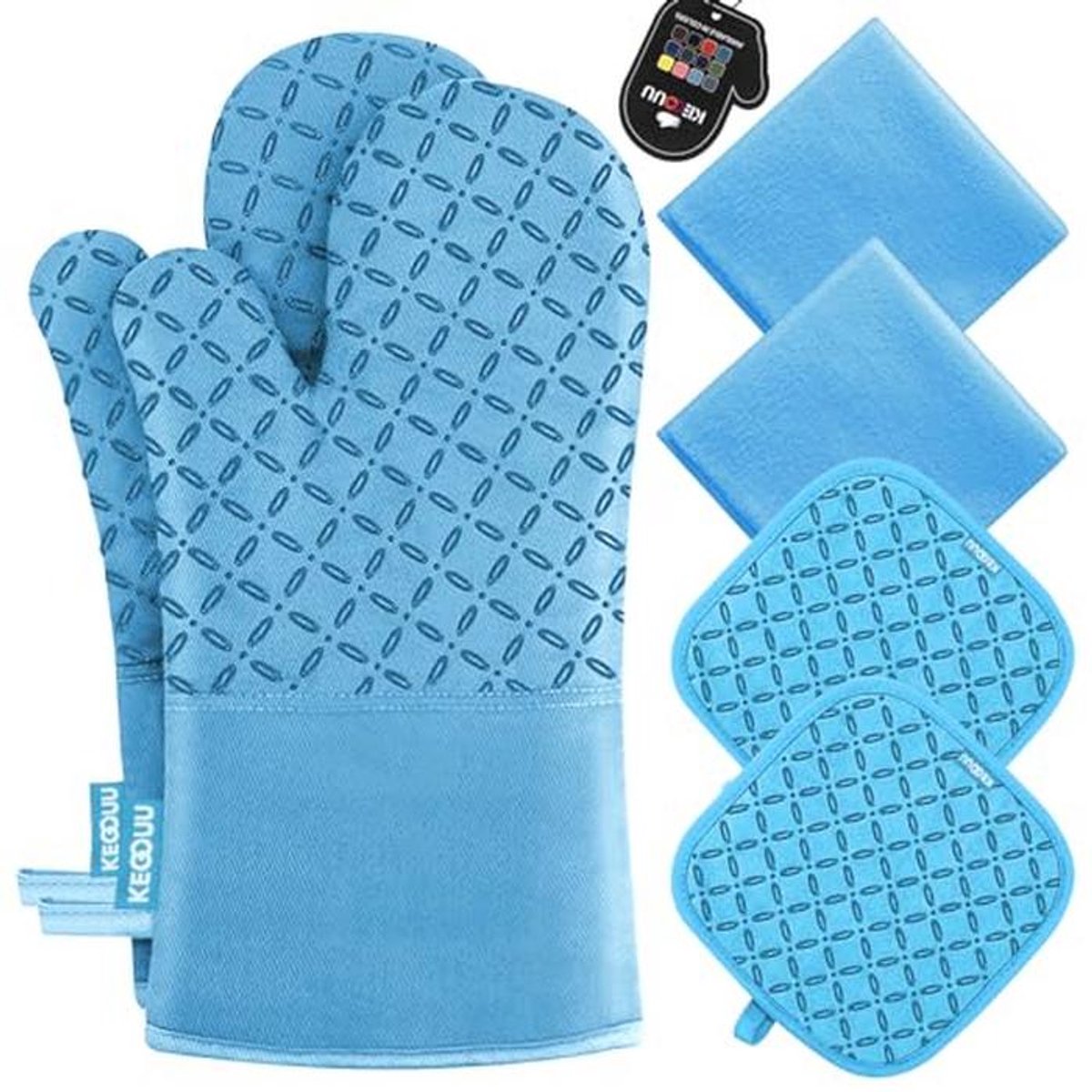 Ovenwanten en Pannenhouders Set - 6-delige Keukenaccessoires