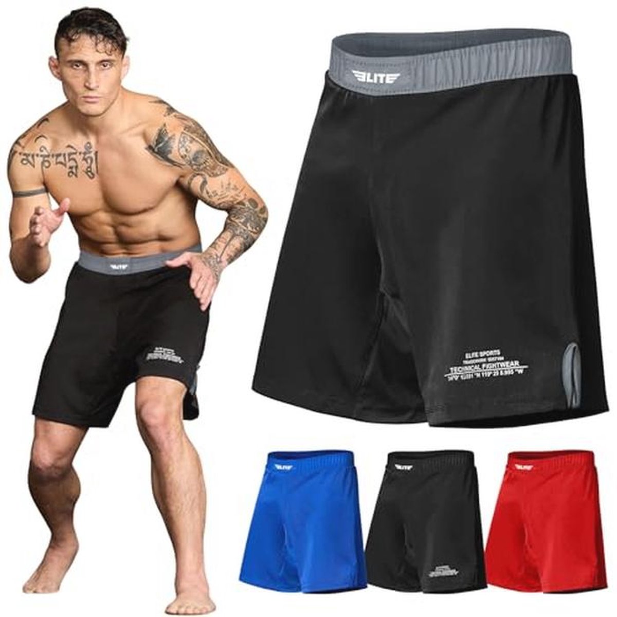 MMA Vechtsport Shorts voor Heren - Lichtgewicht BJJ en No Gi Grappling Shorts
