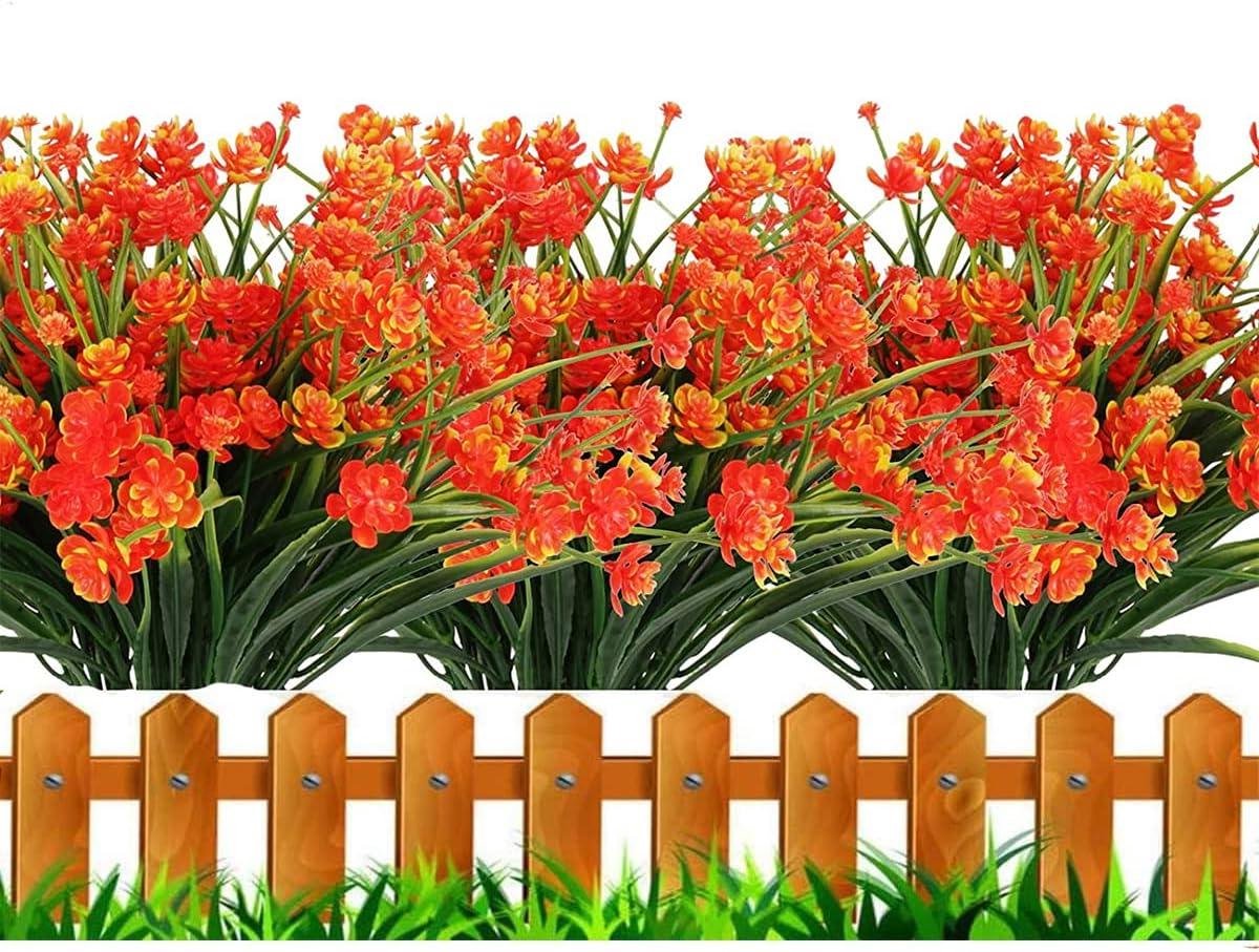 Cosensi Kunstbloemen buitendecoraties voor huis en tuin - UV-bestendig - 12 stuks Any