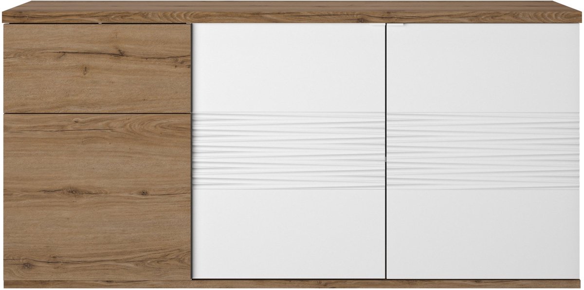 Dressoir Magda | 180 X 47 X 87 Cm | Brown High Gloss White
