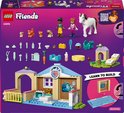 Dos de la boîte Clinique Vétérinaire LEGO Friends : pièces, animaux, figurines et clinique.