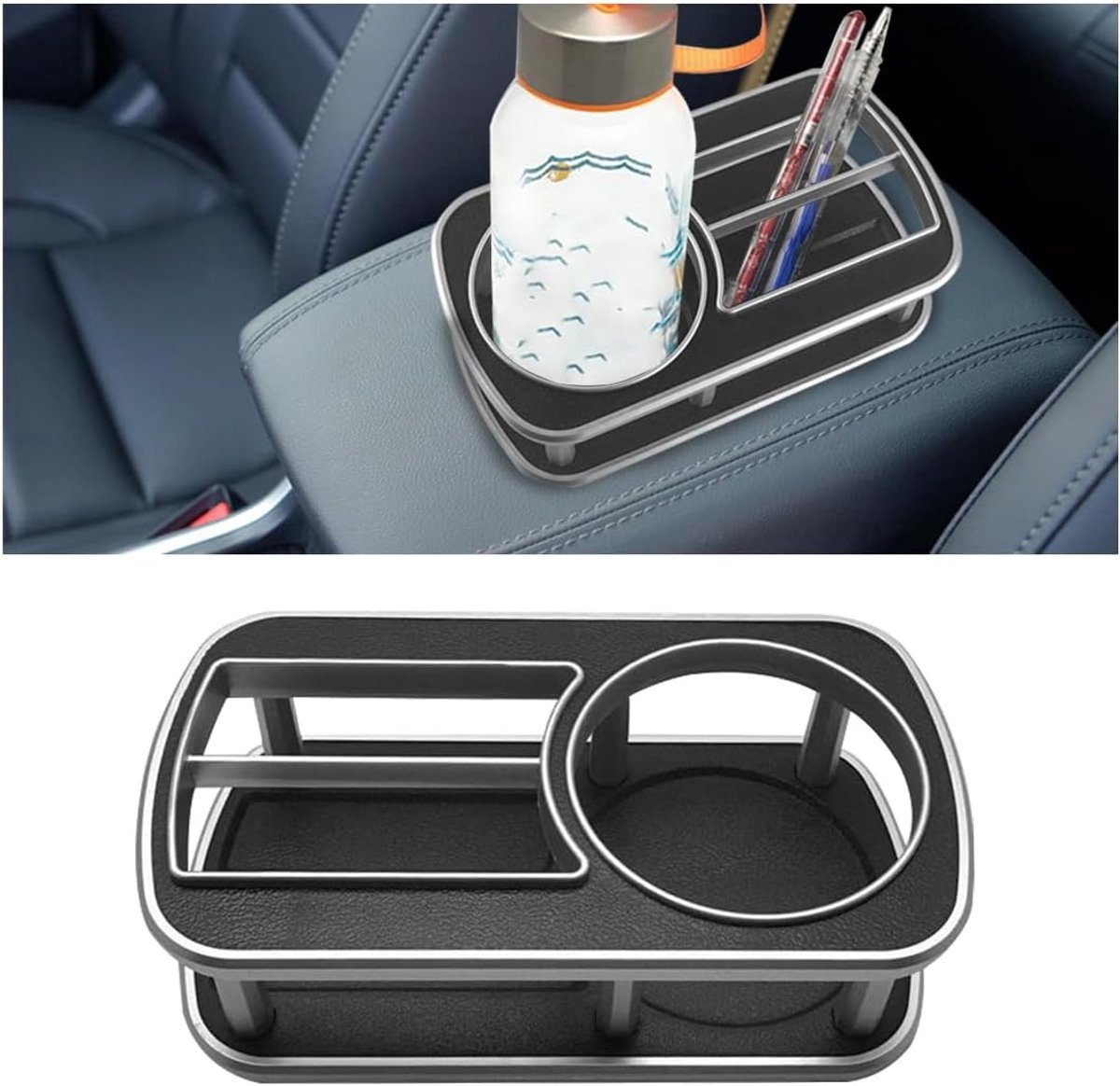 Stunq® Universale Multifunctionele Autoconsole Organizer met Bevestiging voor Mobiele Telefoon en Drankhouders
