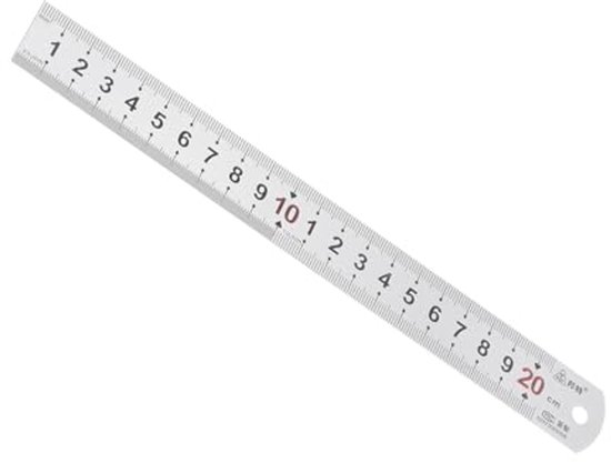 Roestvrij stalen liniaal - [1m/40 inch x 1,1 inch] dubbele