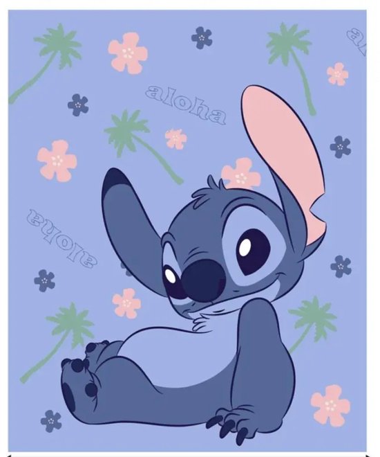 Disney Lilo & Stitch Fleeceplaid, Aloha - 130 x 160 cm - Polyester