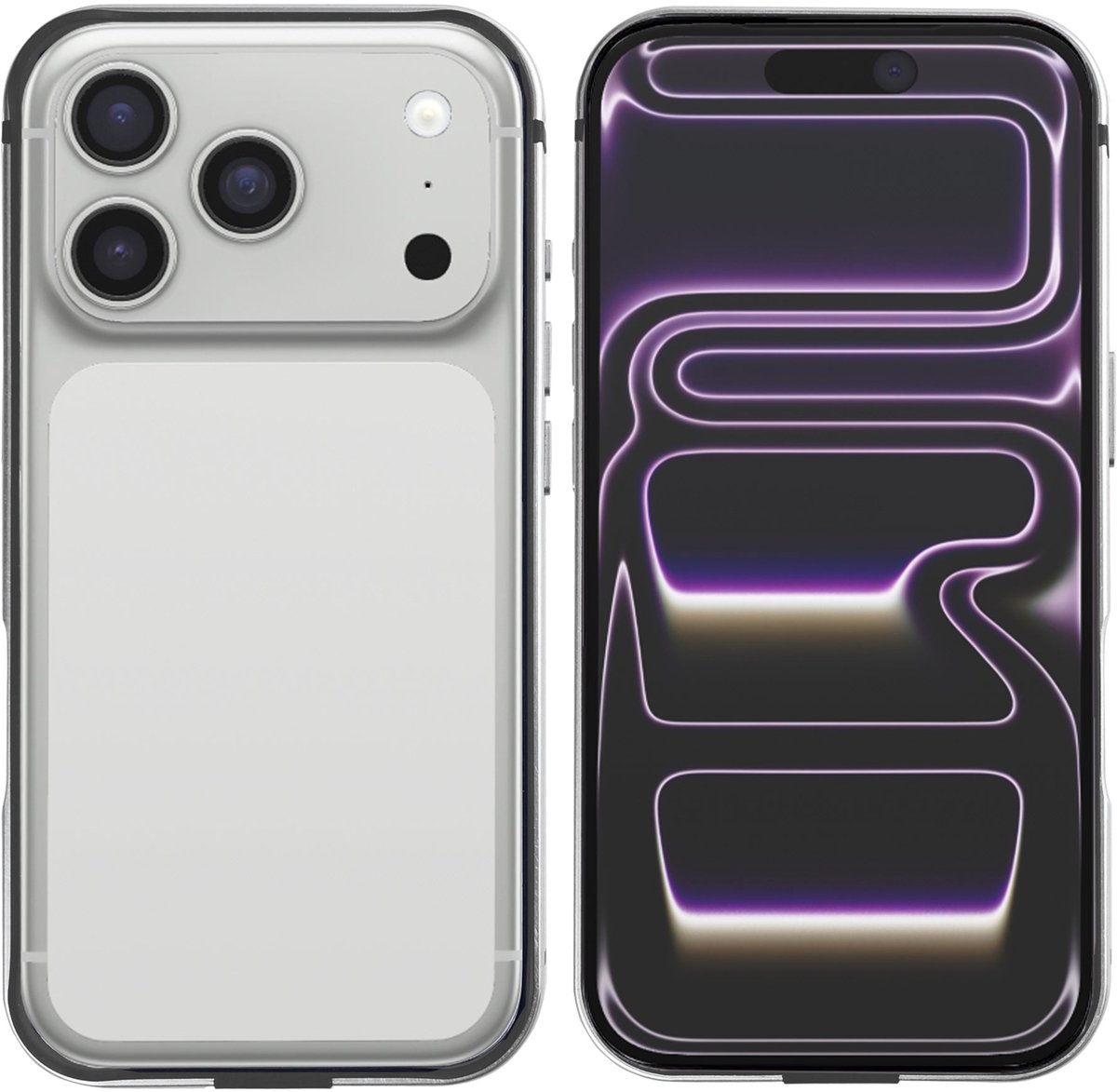 Rixus Crash Guard Case For Apple iPhone 17 Pro Max Light Grey