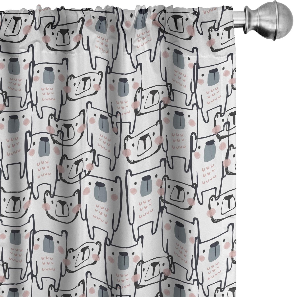 ABAKUHAUS Gordijnen – 2-delige set 75x245 cm – microvezel multikleurig Mehrfarbig