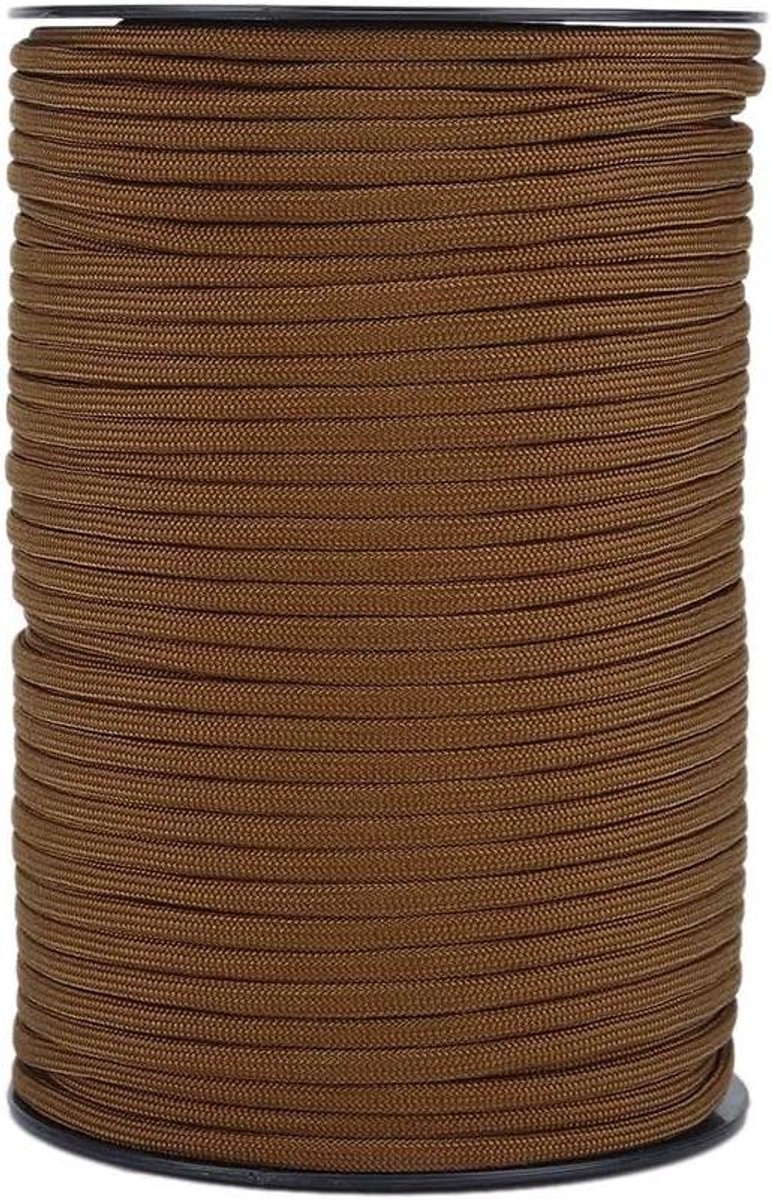 Cosensi - Multifunctionele Paracord Rol 100m - Wolf Bruin - Survival Touw met 9 Strengen
