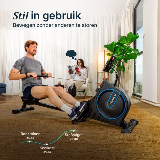 Flowsense Roeimachine Roeitrainer - Inklapbaar roeiapparaat - 16 ...