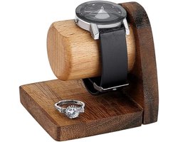 Houten Horloge Armband Standaard | Sieraden Organizer voor Mannen | Thuis en Verkoop Display