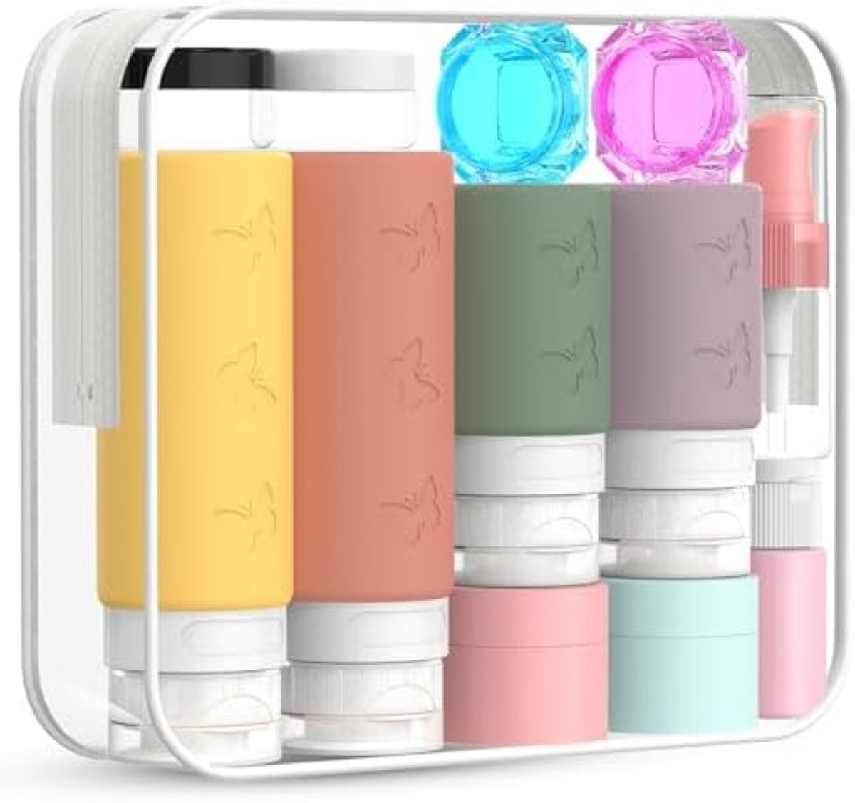 Complete reisset voor toiletartikelen - 26-delig met lekvrije flessen en handige accessoires