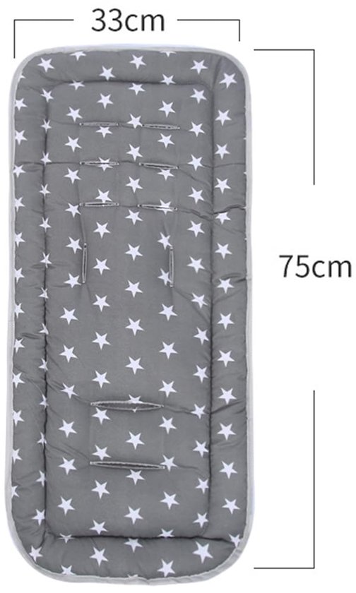 Kinderwagen zitkussen - universele ademende kinderwagenbekleding - zitkussen voor de kinderwagen - verdikte katoenen kinderwagenstoelhoes - 75*33cm -Stijl 1 van Merkloos — afbeelding 2