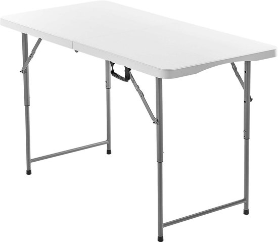 VEVOR Opvouwbare Tafel Draagbare Picknicktafel Buffettafel Kunststof 122cm Wit van Vevor — afbeelding 2