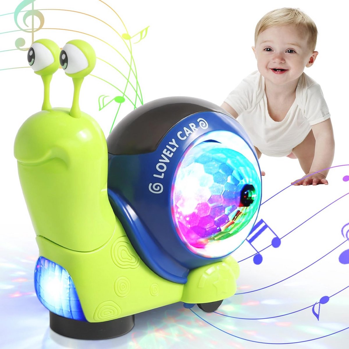 Kruipspeelgoed voor Baby's met Licht en Muziek - Speelgoed voor Tummy Time vanaf 3 Maanden