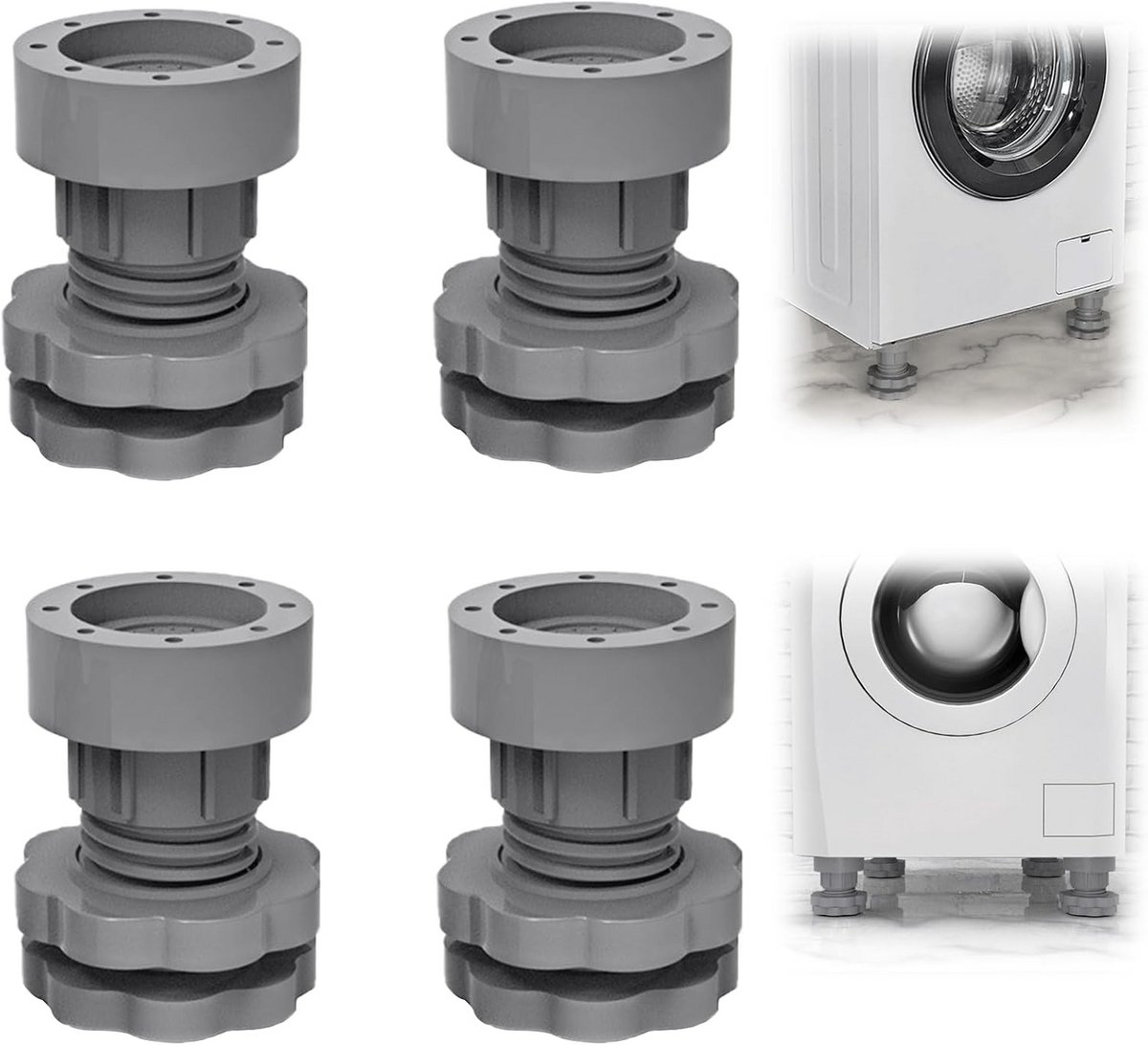 Vibratiedempers voor Wasmachine en Droger - Verstelbare Antislip Voetjes